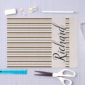 ティッシュペーパーブラウンストライプズ 薄葉紙 (クラフト)