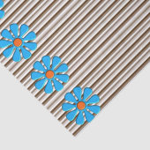 ティッシュペーパーブラウンストライプフローラ 薄葉紙 (詳細)