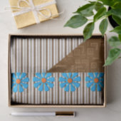 ティッシュペーパーブラウンストライプフローラ 薄葉紙 (ギフト)