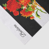 ティッシュペーパーブラックストライプフローラ 薄葉紙 (詳細)