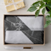 ティッシュペーパーブラック&ホワイトマーブル 薄葉紙 (ギフト)