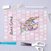 ティッシュペーパーブルスタイルピンクレンガ 薄葉紙 (クラフト)