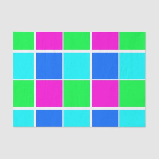 ティッシュペーパーブルーグリーンピンクカラー 薄葉紙 (正面)