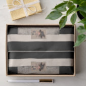 ティッシュペーパーベージュホワイトストライプズ 薄葉紙 (ギフト)