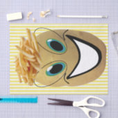 ティッシュペーパーポテトフランスのフライストライプズ 薄葉紙 (クラフト)