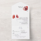 ティッシュペーパーポピーの結婚式招待状 オールインワン招待状