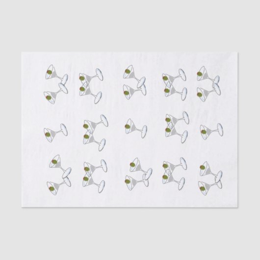 ティッシュペーパーマルティニグラス 薄葉紙 (正面)