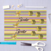 ティッシュペーパーモンキーズバナナスロープストライプ 薄葉紙 (クラフト)