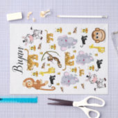 ティッシュペーパーモンキータイガース象 薄葉紙 (クラフト)