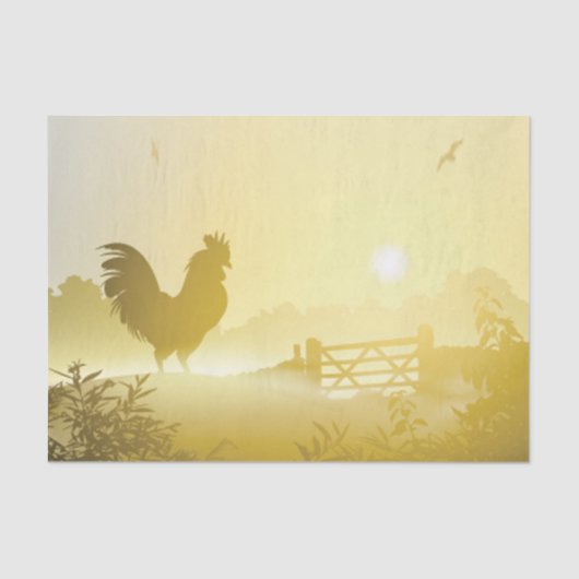 ティッシュペーパーラッピングサニーモーニングファームカントリー 薄葉紙 (正面)