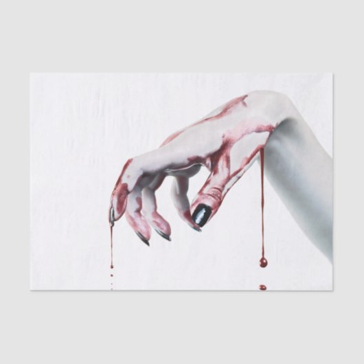 ティッシュペーパーラッピングゾンビ血ドリップヴァンパイア碁 薄葉紙 (正面)