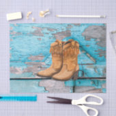 ティッシュペーパーラッピングブルーウッドバーンドーブーツ 薄葉紙 (クラフト)