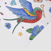 ティッシュペーパーラッピング伝統的バードタトゥースパール 薄葉紙 (詳細)