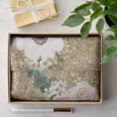 ティッシュペーパーラッピング幾何学的ガーデンバラ金ゴールド 薄葉紙 (ギフト)