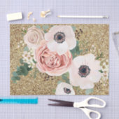 ティッシュペーパーラッピング幾何学的ガーデンバラ金ゴールド 薄葉紙 (クラフト)