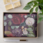 ティッシュペーパーラッププラムパープルバラズ金ゴールドジオメ 薄葉紙 (ギフト)