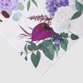 ティッシュペーパーラベンダーハイビスカスを白に包む 薄葉紙 (詳細)