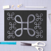 ティッシュペーパーロープブラックシルバー 薄葉紙 (クラフト)