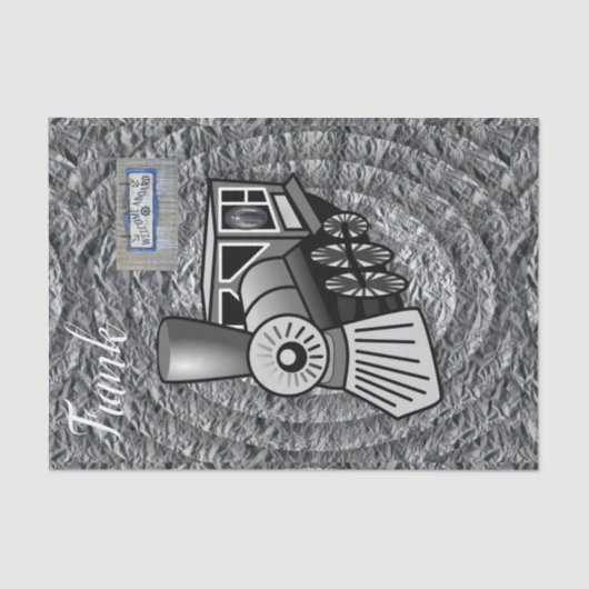 ティッシュペーパーヴィンテージ列車 薄葉紙 (正面)