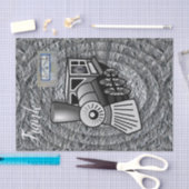 ティッシュペーパーヴィンテージ列車 薄葉紙 (クラフト)