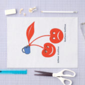 ティッシュペーパー前後のコーヒーさくらんぼ 薄葉紙 (クラフト)