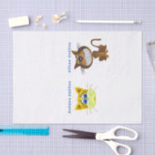 ティッシュペーパー前後のコーヒーキャッツ 薄葉紙 (クラフト)