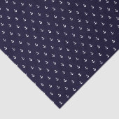 ティッシュペーパー名門私立校風のいかりネイビーホワイト模様シー 薄葉紙 (詳細)