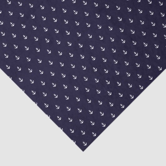 ティッシュペーパー名門私立校風のいかりネイビーホワイト模様シー 薄葉紙 (詳細)