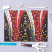 ティッシュペーパー抽象芸術レッド白黒 薄葉紙 (クラフト)