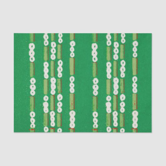 ティッシュペーパー日本のの緑地模様 薄葉紙 (正面)