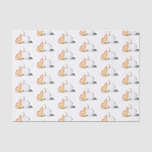 ティッシュペーパー水彩秋ウッドランドパターン 薄葉紙