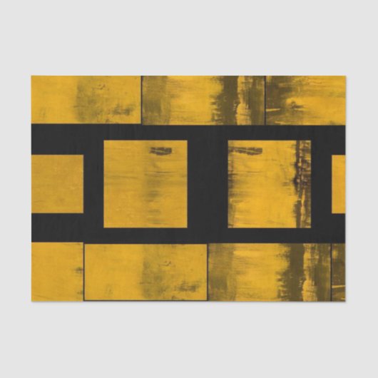 ティッシュペーパー焼けイエローブラック 薄葉紙 (正面)