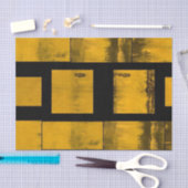 ティッシュペーパー焼けイエローブラック 薄葉紙 (クラフト)