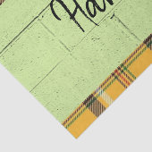 ティッシュペーパー焼けオレンジ色の格子緑 薄葉紙 (詳細)