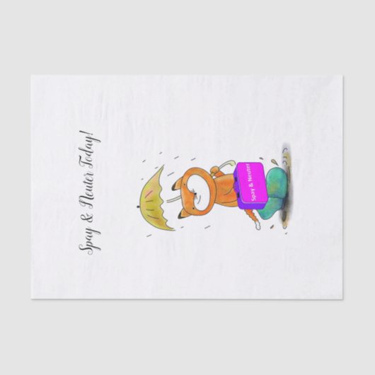 ティッシュペーパー猫とニューター猫 薄葉紙 (正面)