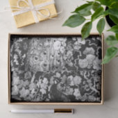 ティッシュペーパー白黒ピーコック 薄葉紙 (ギフト)