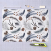 ティッシュペーパー素朴ウッドランドウィンターボホ 薄葉紙 (クラフト)