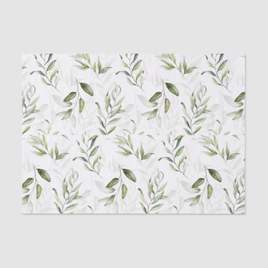 .ティッシュペーパー緑葉赤ちゃんシャワーコレクション 薄葉紙 (正面)