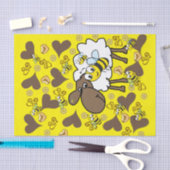 ティッシュペーパー羊（昆虫）マルハナバチ 薄葉紙 (クラフト)