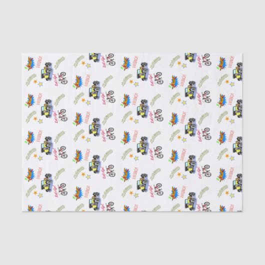 ティッシュペーパー英雄自転車用飛行機 薄葉紙 (正面)