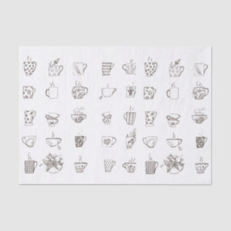 -ティッシュペーパー落書きのお茶 薄葉紙