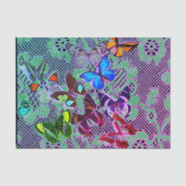 ティッシュペーパー蝶およびアンティークレース 薄葉紙