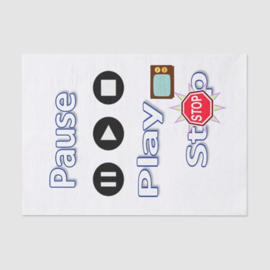 ティッシュペーパー遊の一時停止ストップ 薄葉紙 (正面)