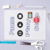 ティッシュペーパー遊の一時停止ストップ 薄葉紙 (クラフト)