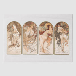 ティッシュペーパー:アルフォンズマリアミュシャ:季節 薄葉紙