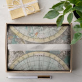 ティッシュペーパー:アンティーク世界地図 薄葉紙 (ギフト)