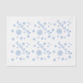 ティッシュペーパー – サンタクロース、そり、雪片 薄葉紙