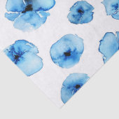 ティッシュペーパー + デコパージュペーパー - 青いポピー 薄葉紙 (詳細)