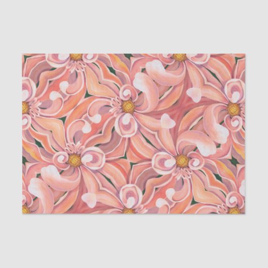 ティッシュペーパー – ピーチダリア 薄葉紙 (正面)