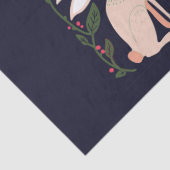 ティッシュペーパー:フォークアート：ウサギ 薄葉紙 (詳細)